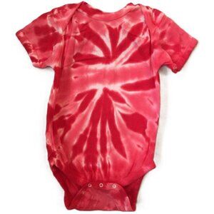 24mo Tie Dye Baby One Piece Body Suit Creeper Red NEW 100% Cotton Rabbit Skins